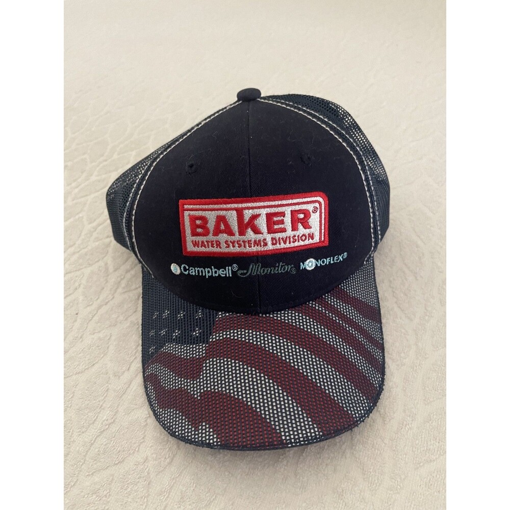 VINTAGE BAKER Water System Trucker Hat, Snapback Cap 90's USA